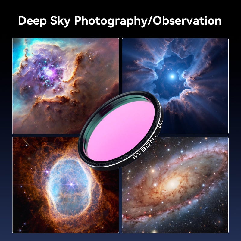 SVBONY Telescope Filter 2" UHC Filter for Observations of Deep Sky Objects Ultra High Contrast Filter Reduce Light Pollution - Image 5